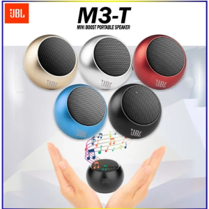 JBL M3-T Mini Portable Bluetooth Speaker โ Powerful Bass, Memory Card Support, FM Radio, USB/AUX Playback, Rechargeable Battery