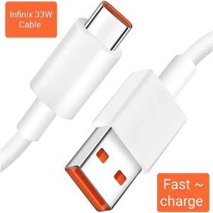 Original Infinix Type-C Cable – Fast Charging & Data Transfer – Durable 100cm Cable for Android Smartphones