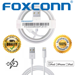 Foxconn Original iPhone Lightning Cable โ Fast Charging & Data Sync Cable โ Durable 100cm Cable for All iPhones