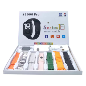 S1000 Pro Smart Watch 7 in 1 โ With 7 Straps, HD Display, Bluetooth Calling, Fitness & Health Tracking Smartwatch
