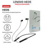 Lenovo HE05 Wireless Neckband Bluetooth Earphones – Deep Bass & Noise Resistant